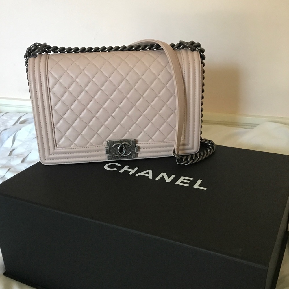 Brand New Chanel Medium Quilted Boy Bag Dusty Rose